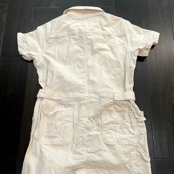 Carhartt Women's Canvas Coverall Short Sleeve Jumpsuit Natural Women's Size L - Picture 6 of 6